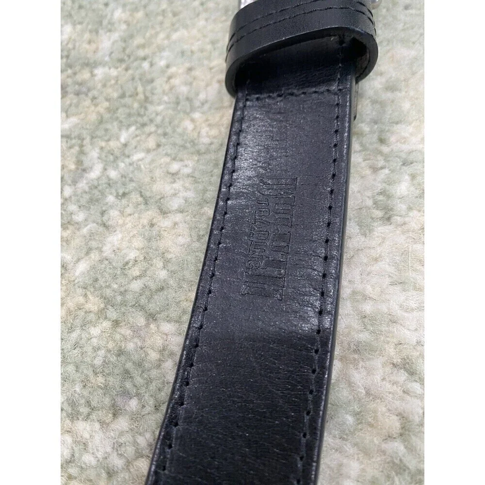 Duluth Trading Company Mens Black Leather Belt Size 46 - Casual Professional